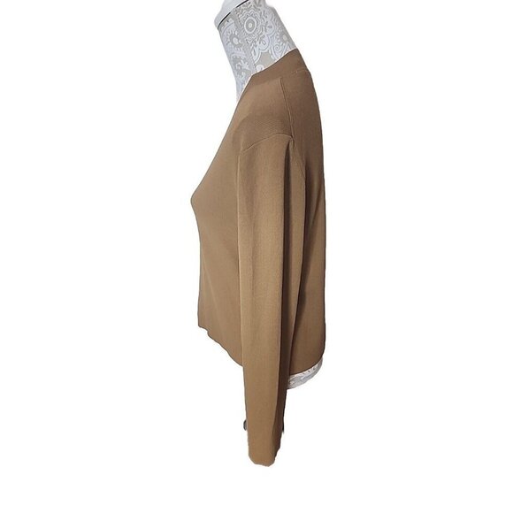 Lord & Taylor Womens Brown Long Sleeve V-Neck Pullover Sweater Large - Picture 4 of 6